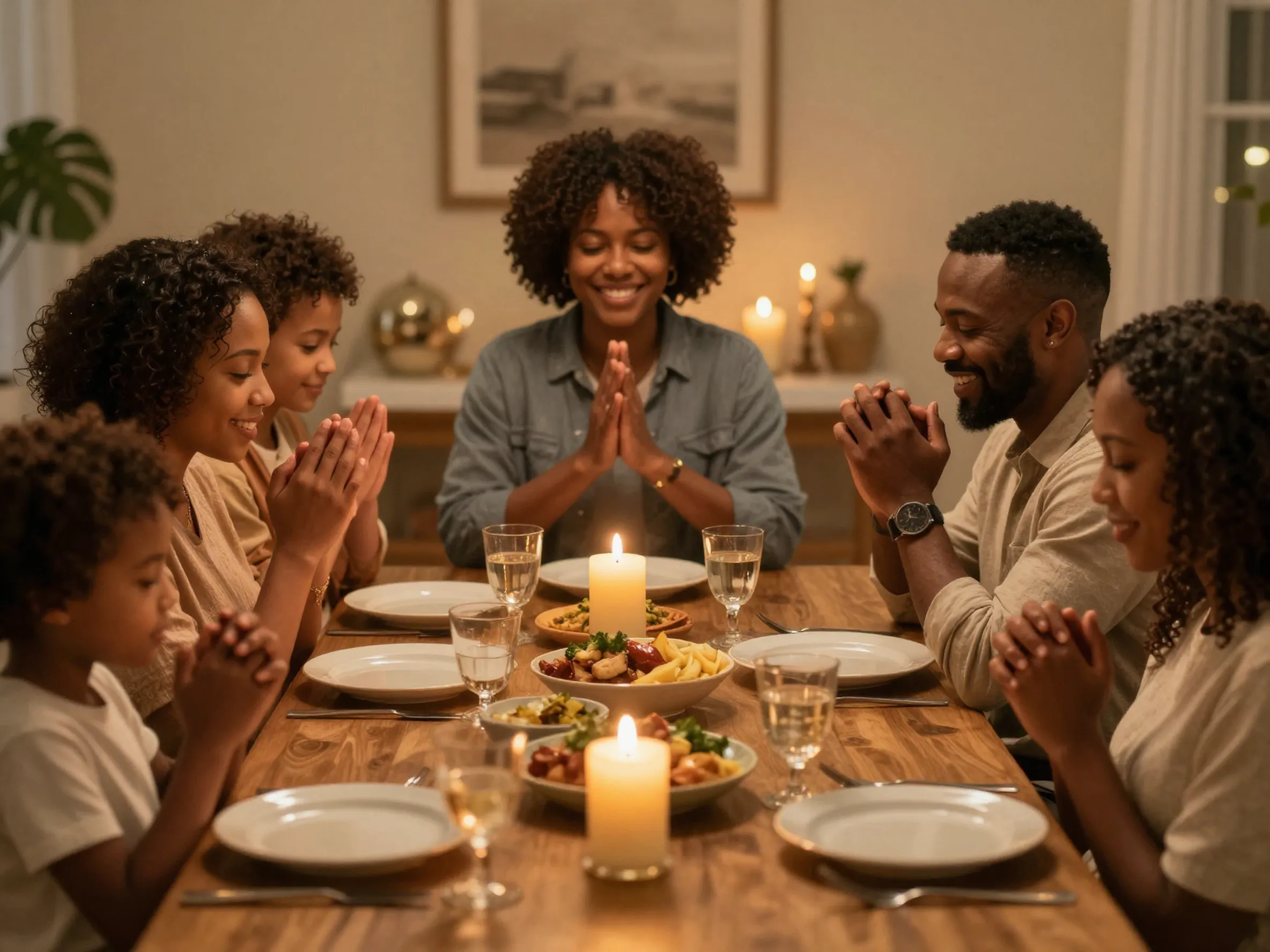 Families gathered in fellowship